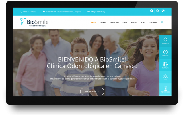 diseño sitio web biosmile